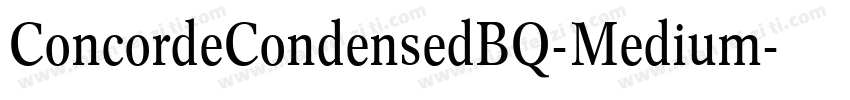 ConcordeCondensedBQ-Medium字体转换
