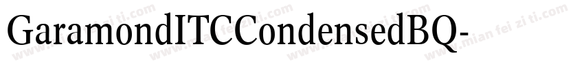 GaramondITCCondensedBQ字体转换