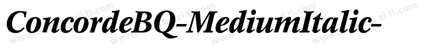 ConcordeBQ-MediumItalic字体转换