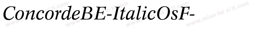 ConcordeBE-ItalicOsF字体转换