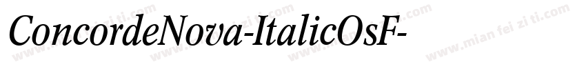 ConcordeNova-ItalicOsF字体转换