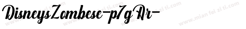 DisneysZombese-p7gAr字体转换