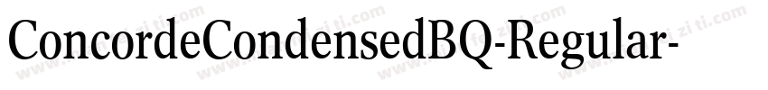 ConcordeCondensedBQ-Regular字体转换