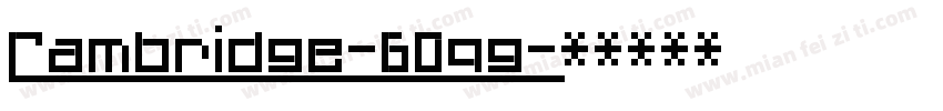 Cambridge-60qg字体转换
