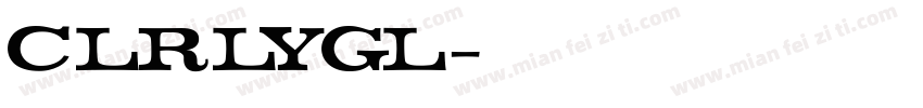 CLRLYGL字体转换