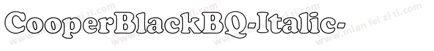 CooperBlackBQ-Italic字体转换