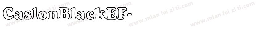 CaslonBlackEF字体转换