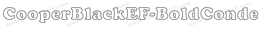 CooperBlackEF-BoldCondensed字体转换
