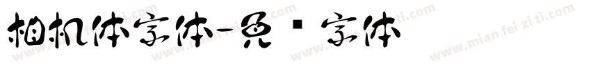 相机体字体字体转换