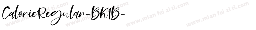 CalorieRegular-BK1B字体转换