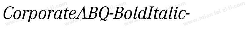 CorporateABQ-BoldItalic字体转换
