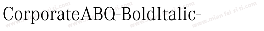 CorporateABQ-BoldItalic字体转换