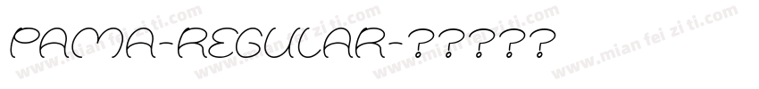 PAMA-REGULAR字体转换