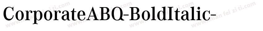 CorporateABQ-BoldItalic字体转换