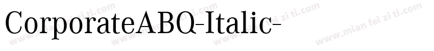 CorporateABQ-Italic字体转换