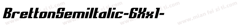 BrettonSemiItalic-6Xx1字体转换