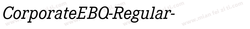 CorporateEBQ-Regular字体转换