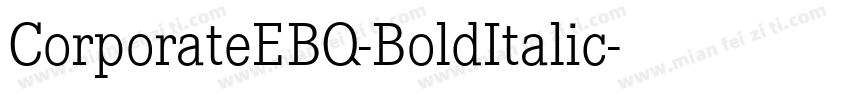 CorporateEBQ-BoldItalic字体转换