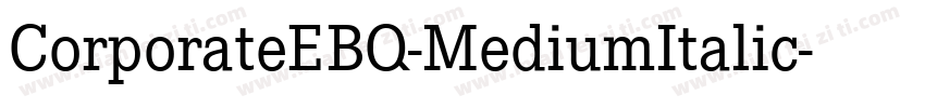 CorporateEBQ-MediumItalic字体转换