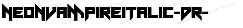 NeonVampireItalic-Dr字体转换