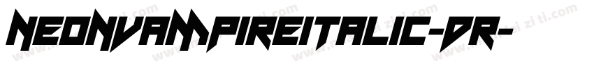 NeonVampireItalic-Dr字体转换