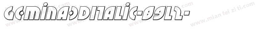 Gemina3DItalic-89l2字体转换