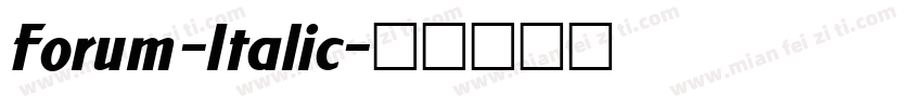 Forum-Italic字体转换