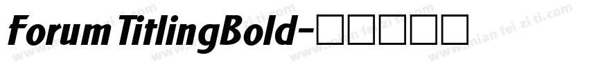 ForumTitlingBold字体转换