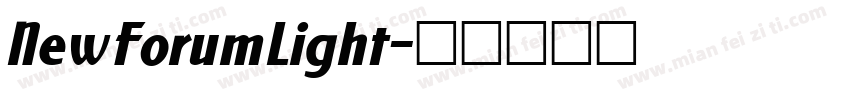 NewForumLight字体转换