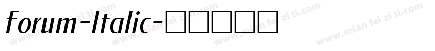 Forum-Italic字体转换