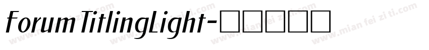 ForumTitlingLight字体转换