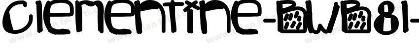 Clementine-BWB8l字体转换