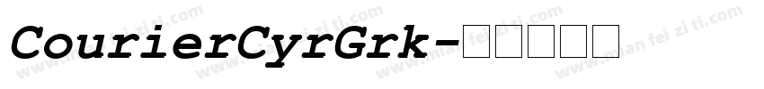 CourierCyrGrk字体转换