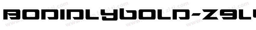 Bodidlybold-z9L4字体转换