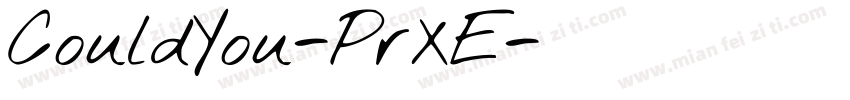 CouldYou-PrXE字体转换