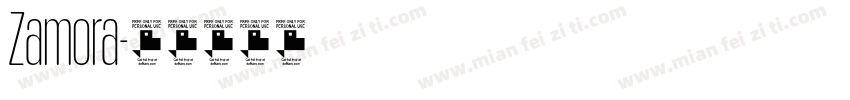 Zamora字体转换