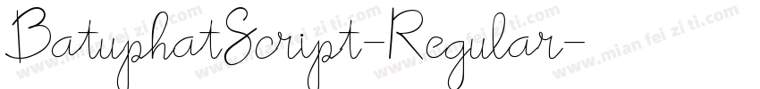 BatuphatScript-Regular字体转换