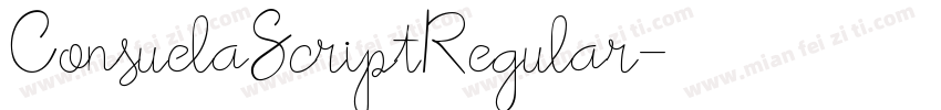ConsuelaScriptRegular字体转换