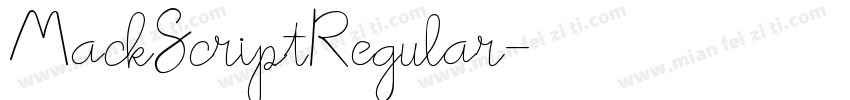 MackScriptRegular字体转换