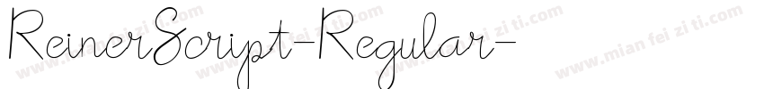 ReinerScript-Regular字体转换
