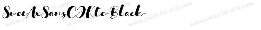 SweiAxSansCJKtc-Black字体转换