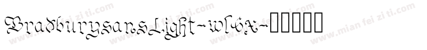 BradburysansLight-wl6x字体转换