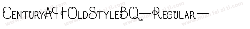 CenturyATFOldStyleBQ-Regular字体转换