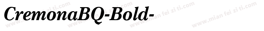 CremonaBQ-Bold字体转换