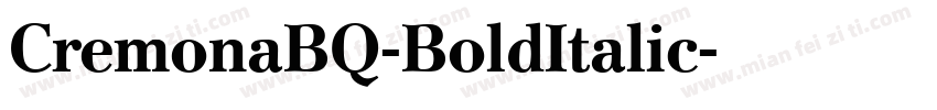 CremonaBQ-BoldItalic字体转换