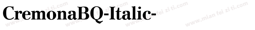 CremonaBQ-Italic字体转换