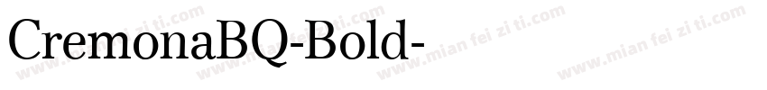 CremonaBQ-Bold字体转换