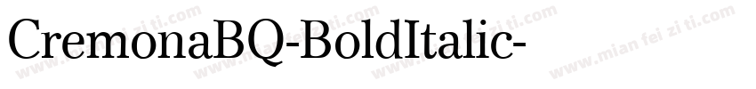 CremonaBQ-BoldItalic字体转换