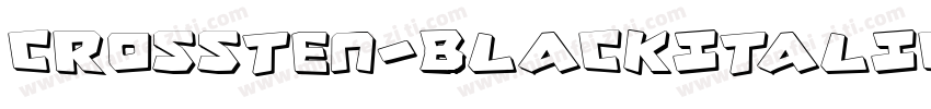 CROSSTEN-BLACKITALIC字体转换