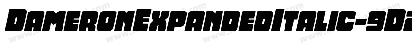 DameronExpandedItalic-9D2K字体转换